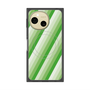 プレミアムスクエアケース with SnapMag［ Middle Stripe - Green ］