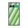 プレミアムスクエアケース with SnapMag［ Middle Stripe - Green ］