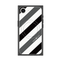 プレミアムスクエアケース with SnapMag［ Big Stripe - Black × Gray ］