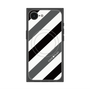 プレミアムスクエアケース with SnapMag［ Big Stripe - Black × Gray ］