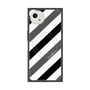 プレミアムスクエアケース with SnapMag［ Big Stripe - Black × Gray ］