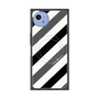 プレミアムスクエアケース with SnapMag［ Big Stripe - Black × Gray ］