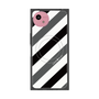 プレミアムスクエアケース with SnapMag［ Big Stripe - Black × Gray ］