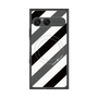 プレミアムスクエアケース with SnapMag［ Big Stripe - Black × Gray ］