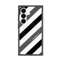プレミアムスクエアケース with SnapMag［ Big Stripe - Black × Gray ］