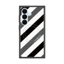 プレミアムスクエアケース with SnapMag［ Big Stripe - Black × Gray ］