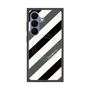 プレミアムスクエアケース with SnapMag［ Big Stripe - Black × Gray ］
