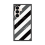 プレミアムスクエアケース with SnapMag［ Big Stripe - Black × Gray ］