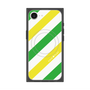 プレミアムスクエアケース with SnapMag［ Big Stripe - Green × Yellow ］