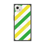プレミアムスクエアケース with SnapMag［ Big Stripe - Green × Yellow ］