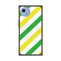 プレミアムスクエアケース with SnapMag［ Big Stripe - Green × Yellow ］