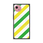 プレミアムスクエアケース with SnapMag［ Big Stripe - Green × Yellow ］