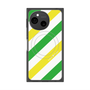 プレミアムスクエアケース with SnapMag［ Big Stripe - Green × Yellow ］