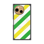 プレミアムスクエアケース with SnapMag［ Big Stripe - Green × Yellow ］