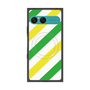プレミアムスクエアケース with SnapMag［ Big Stripe - Green × Yellow ］