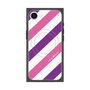 プレミアムスクエアケース with SnapMag［ Big Stripe - Purple × Pink ］