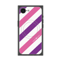 プレミアムスクエアケース with SnapMag［ Big Stripe - Purple × Pink ］