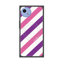 プレミアムスクエアケース with SnapMag［ Big Stripe - Purple × Pink ］
