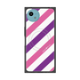 プレミアムスクエアケース with SnapMag［ Big Stripe - Purple × Pink ］