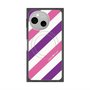 プレミアムスクエアケース with SnapMag［ Big Stripe - Purple × Pink ］