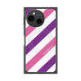 プレミアムスクエアケース with SnapMag［ Big Stripe - Purple × Pink ］