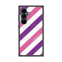 プレミアムスクエアケース with SnapMag［ Big Stripe - Purple × Pink ］