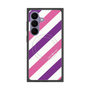 プレミアムスクエアケース with SnapMag［ Big Stripe - Purple × Pink ］