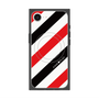 プレミアムスクエアケース with SnapMag［ Big Stripe - Red × Black ］