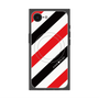 プレミアムスクエアケース with SnapMag［ Big Stripe - Red × Black ］