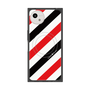 プレミアムスクエアケース with SnapMag［ Big Stripe - Red × Black ］