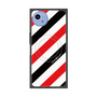 プレミアムスクエアケース with SnapMag［ Big Stripe - Red × Black ］