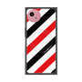 プレミアムスクエアケース with SnapMag［ Big Stripe - Red × Black ］
