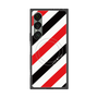 プレミアムスクエアケース with SnapMag［ Big Stripe - Red × Black ］