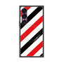 プレミアムスクエアケース with SnapMag［ Big Stripe - Red × Black ］