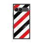 プレミアムスクエアケース with SnapMag［ Big Stripe - Red × Black ］
