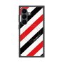 プレミアムスクエアケース with SnapMag［ Big Stripe - Red × Black ］
