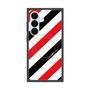 プレミアムスクエアケース with SnapMag［ Big Stripe - Red × Black ］