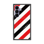 プレミアムスクエアケース with SnapMag［ Big Stripe - Red × Black ］