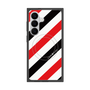プレミアムスクエアケース with SnapMag［ Big Stripe - Red × Black ］