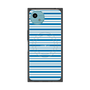 プレミアムスクエアケース with SnapMag［ Small Border - Blue ］
