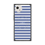 プレミアムスクエアケース with SnapMag［ Small Border - Navy ］