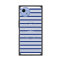プレミアムスクエアケース with SnapMag［ Small Border - Navy ］