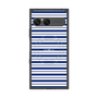 プレミアムスクエアケース with SnapMag［ Small Border - Navy ］