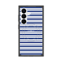 プレミアムスクエアケース with SnapMag［ Small Border - Navy ］