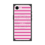 プレミアムスクエアケース with SnapMag［ Small Border - Pink ］