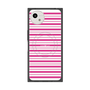 プレミアムスクエアケース with SnapMag［ Small Border - Pink ］