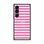 プレミアムスクエアケース with SnapMag［ Small Border - Pink ］