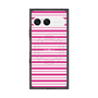 プレミアムスクエアケース with SnapMag［ Small Border - Pink ］