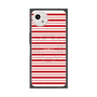 プレミアムスクエアケース with SnapMag［ Small Border - Red ］