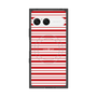 プレミアムスクエアケース with SnapMag［ Small Border - Red ］